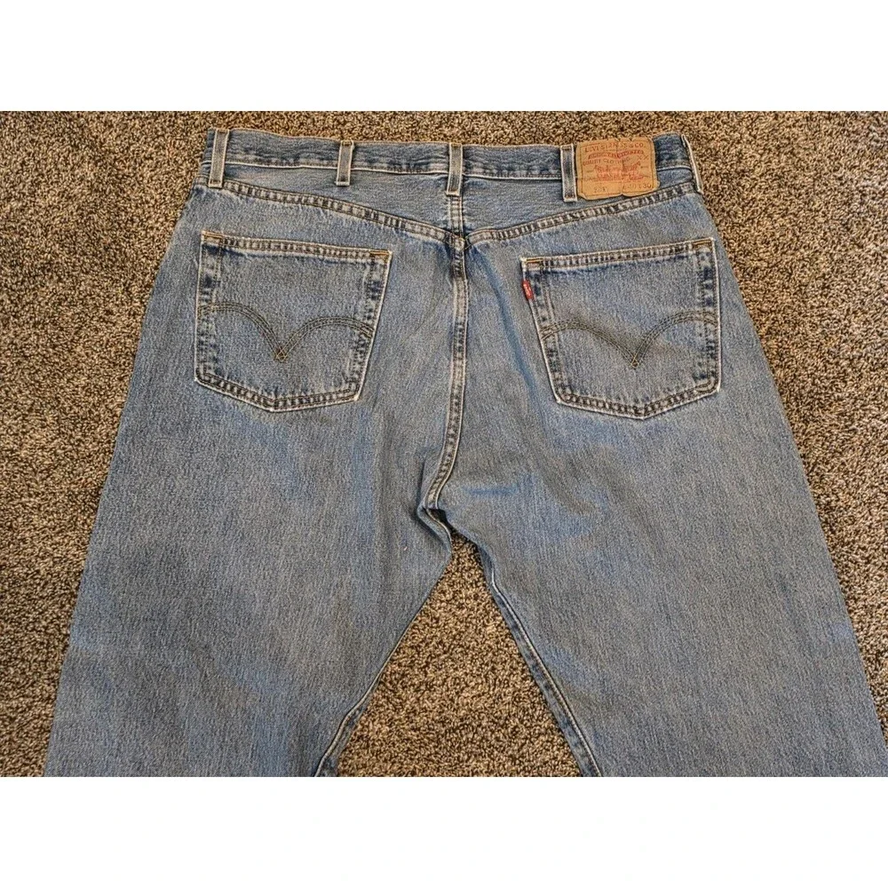 Vintage Levis 501 Blue Jeans 40x30 Straight Leg Button Fly Guatemala Y2K 90s